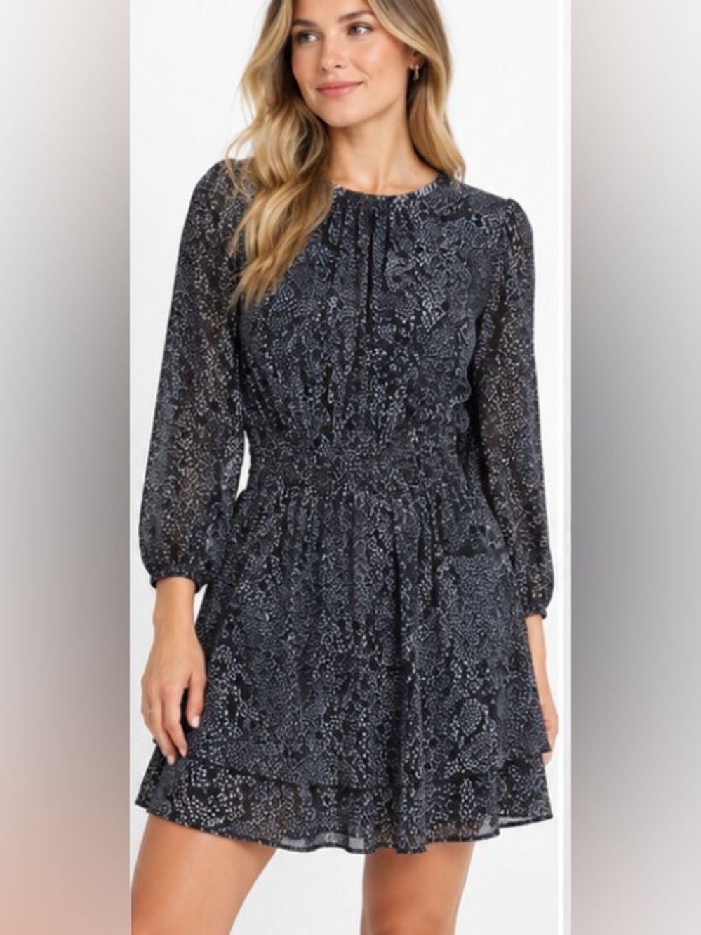 Rails Inez Slate Python Print Mini Dress Size Small